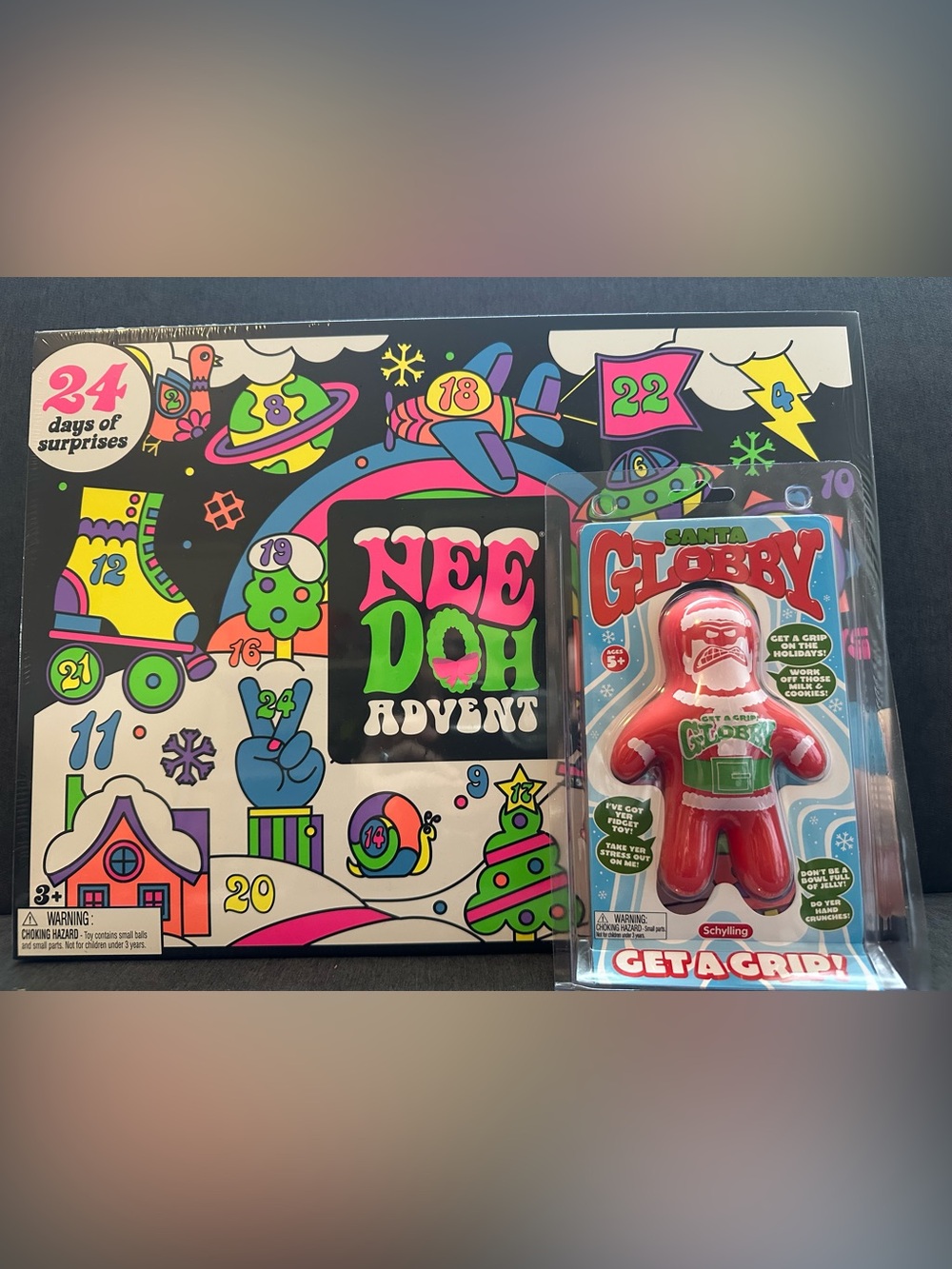 NEW 2026 NeeDoh Advent Calendar - NIB & Santa Globby Maltose Squishy: BUNDLE - 2